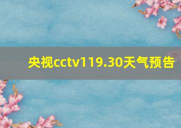 央视cctv119.30天气预告