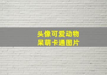 头像可爱动物 呆萌卡通图片