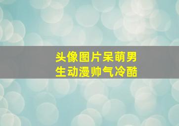 头像图片呆萌男生动漫帅气冷酷