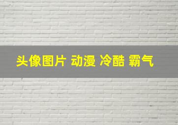 头像图片 动漫 冷酷 霸气