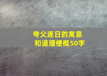 夸父逐日的寓意和道理梗概50字