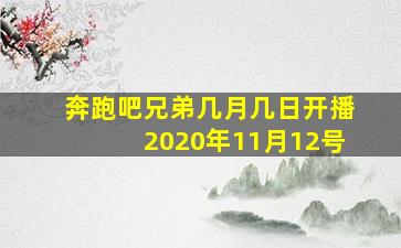 奔跑吧兄弟几月几日开播2020年11月12号