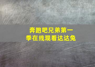 奔跑吧兄弟第一季在线观看达达兔