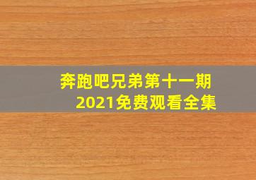 奔跑吧兄弟第十一期2021免费观看全集