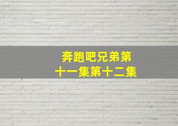 奔跑吧兄弟第十一集第十二集