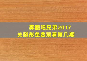 奔跑吧兄弟2017关晓彤免费观看第几期