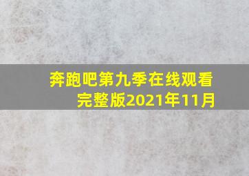 奔跑吧第九季在线观看完整版2021年11月