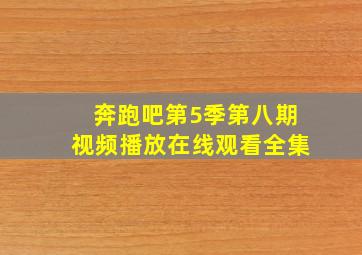 奔跑吧第5季第八期视频播放在线观看全集