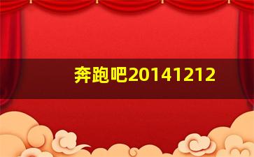 奔跑吧20141212