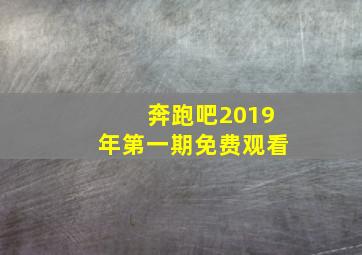 奔跑吧2019年第一期免费观看