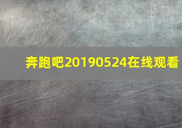 奔跑吧20190524在线观看