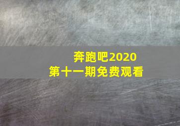 奔跑吧2020第十一期免费观看