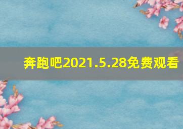 奔跑吧2021.5.28免费观看