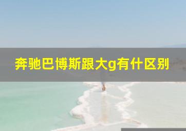 奔驰巴博斯跟大g有什区别