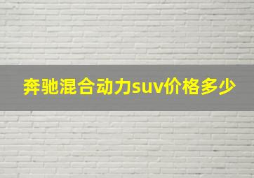 奔驰混合动力suv价格多少