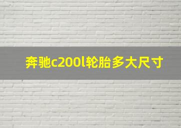 奔驰c200l轮胎多大尺寸