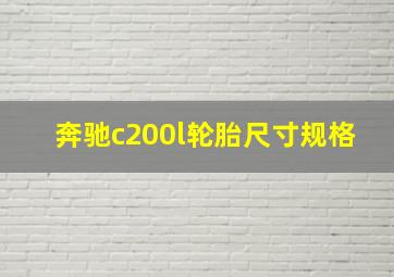 奔驰c200l轮胎尺寸规格