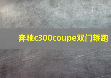 奔驰c300coupe双门轿跑