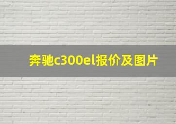 奔驰c300el报价及图片