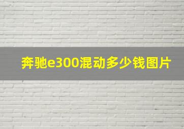 奔驰e300混动多少钱图片