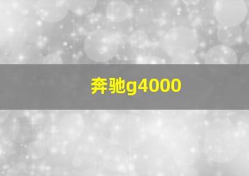 奔驰g4000