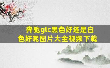 奔驰glc黑色好还是白色好呢图片大全视频下载