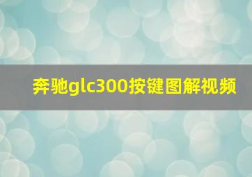 奔驰glc300按键图解视频