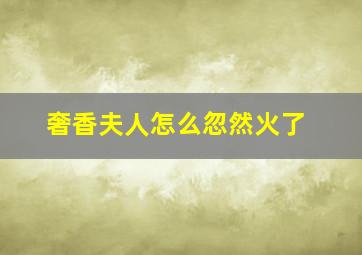 奢香夫人怎么忽然火了