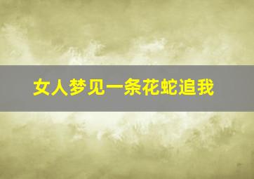 女人梦见一条花蛇追我