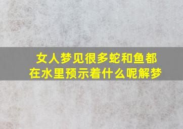 女人梦见很多蛇和鱼都在水里预示着什么呢解梦