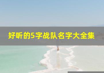 好听的5字战队名字大全集