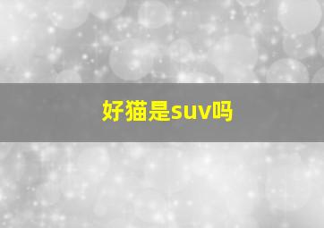 好猫是suv吗