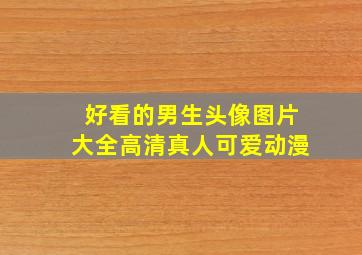 好看的男生头像图片大全高清真人可爱动漫