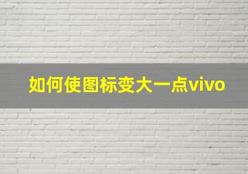 如何使图标变大一点vivo