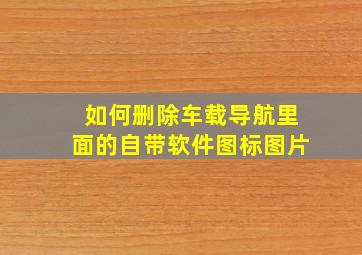 如何删除车载导航里面的自带软件图标图片