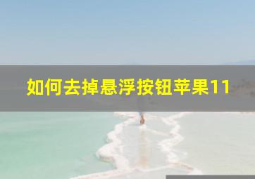 如何去掉悬浮按钮苹果11