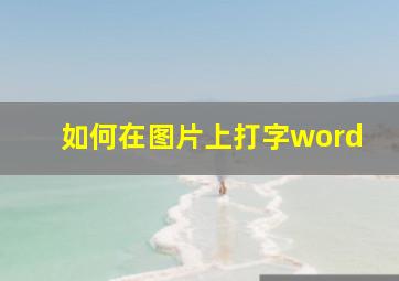 如何在图片上打字word