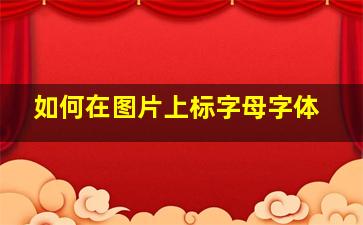 如何在图片上标字母字体