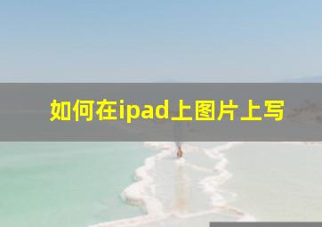 如何在ipad上图片上写