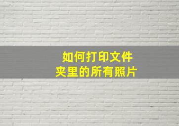 如何打印文件夹里的所有照片