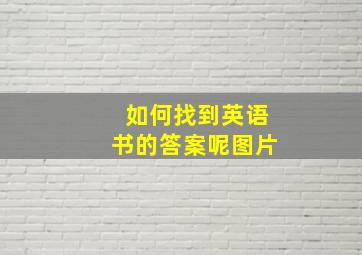 如何找到英语书的答案呢图片