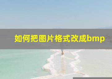 如何把图片格式改成bmp