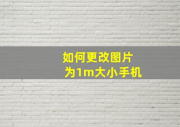 如何更改图片为1m大小手机