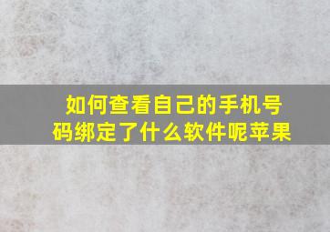 如何查看自己的手机号码绑定了什么软件呢苹果