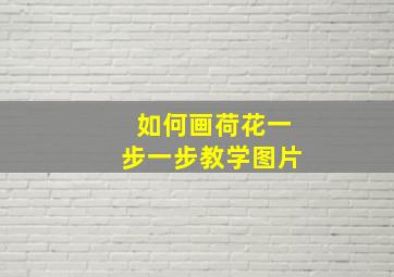 如何画荷花一步一步教学图片