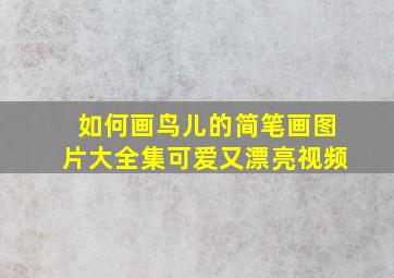 如何画鸟儿的简笔画图片大全集可爱又漂亮视频