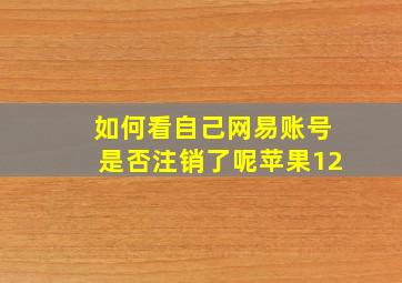 如何看自己网易账号是否注销了呢苹果12