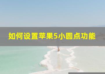 如何设置苹果5小圆点功能