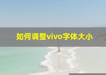 如何调整vivo字体大小