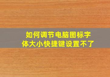 如何调节电脑图标字体大小快捷键设置不了